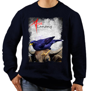 Jaket Sweater Burung Jalak Hitam