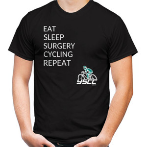 Kaos Eat Sleep Surgery Cycling on Black