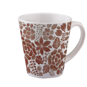 Mug Kerucut Marroni Dasar Putih