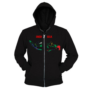 Hoodie Zipper Indonesia Island