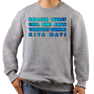 Jaket Sweater belajar saat usia dini