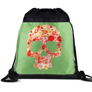 Tas Serut flowery pink skeleton