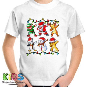 Kaos Dabbing Elf Santa Reindeer Penguin Snowman