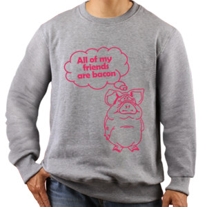 Jaket Sweater All My Friends Are Bacon Funny