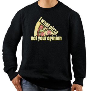Jaket Sweater I want Pizza
