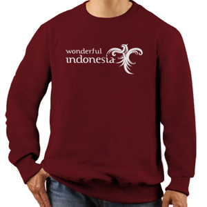 Jaket Sweater Kaos Merah Wonderful Indonesia