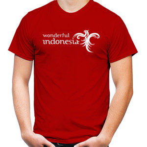 Kaos Kaos Merah Wonderful Indonesia