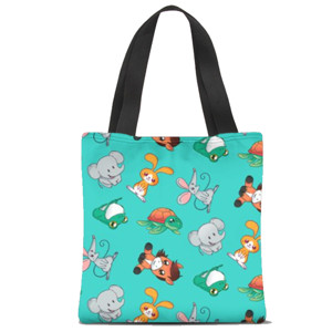Tas Tote Fullprint Hewan lucu