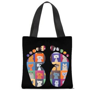 Tas Tote Fullprint Cat