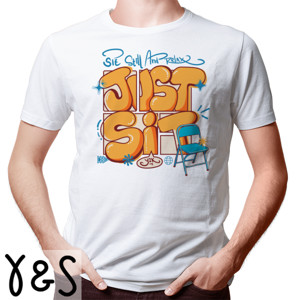 Kaos Kaos JUST SIT Streetwear Graffiti - Sit Still and 