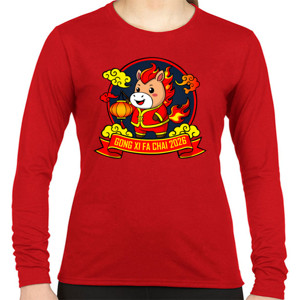 Kaos Cute Fire Horse Lunar New Year