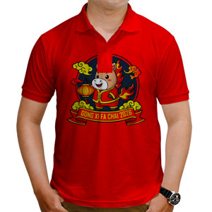 Kaos Polo Cute Fire Horse Lunar New Year
