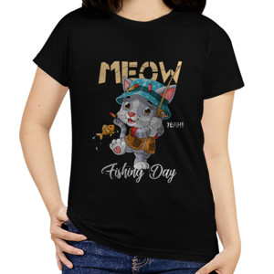 Kaos Kaos Wanita Dewasa MEOW