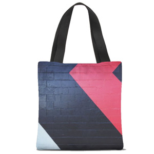 Tas Tote Fullprint Motif batu bata artistik