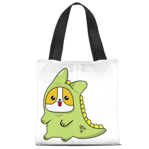 Tas Tote Fullprint Corgi Zilla