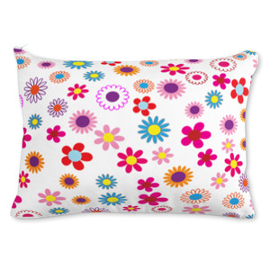 Bantal Polkadot Pink Flower