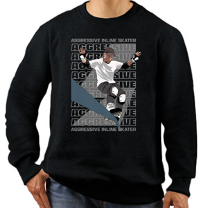 Jaket Sweater Aggressive Inline Skater w/ Background Front