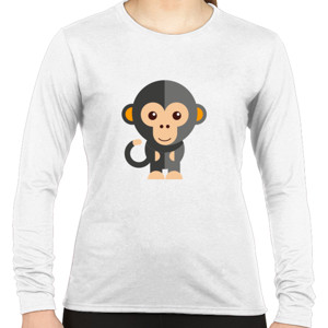 Kaos Wanita Lucu Kekinian Gambar Monyet