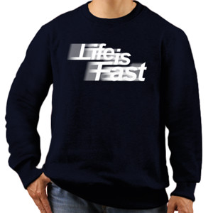 Jaket Sweater Life Is Fast
