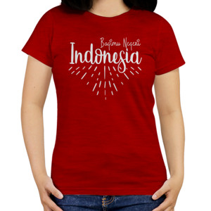 Kaos Bagimu Negeri Indonesia Merah Misty