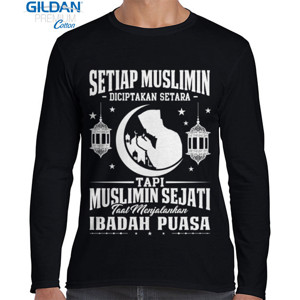 Kaos Kaos muslimin lengan panjang hitam