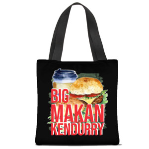 Tas Tote Fullprint Big Makan Kendurry (2 sisi 2 warna)