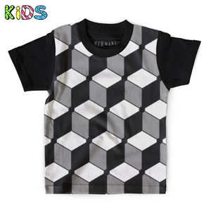 Kaos Anak Full-Print Baju Kaos Anak Distro 3d hexagon