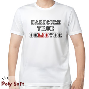 Kaos Kaos Putih Hardcore True BeLIEver