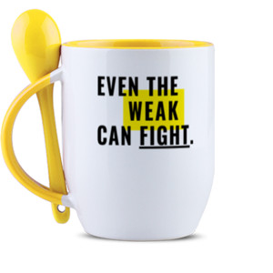 Mug Sendok AoT - Even The Weak Can Fight