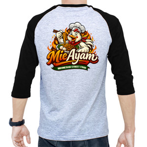 Kaos Raglan Mie Ayam