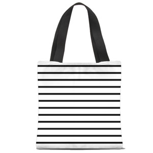 Tas Tote Fullprint Black Line