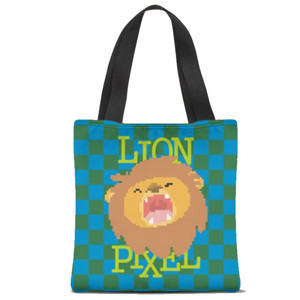 Tas Tote Fullprint LION PIXEL