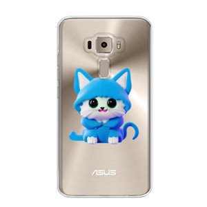 Case Kucing Biru Kartun Pakai Hoodie Lucu Casing HP