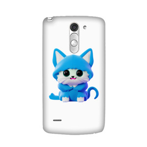 Case Kucing Biru Kartun Pakai Hoodie Lucu Casing HP