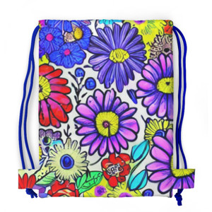 Tas Serut Fullprint Tas Serut Full Print Gambar Bunga 4