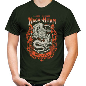 Kaos Naga Hitam Indonesia