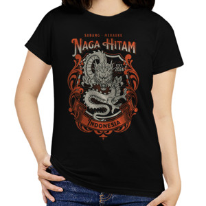 Kaos Naga Hitam Indonesia