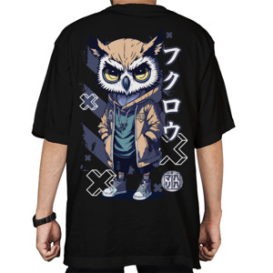 Kaos Oversize Owl - Streetwear Style