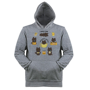 Jaket Hoodie Kitty Office - Sleepy