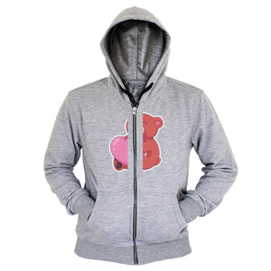 Hoodie Zipper Teddy Bear Love