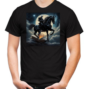 Kaos Pria Ghost Rider Black Horse 