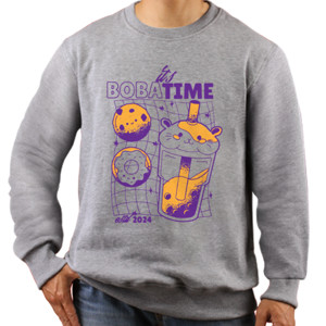 Jaket Sweater Boba Time
