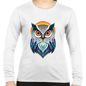 Kaos Burung Hantu Warna-Warni