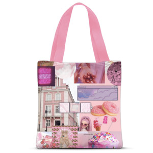Tas Tote Fullprint TOTEBAG AESTHETIC PINK