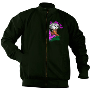 Jaket Bomber Dino Mite ungu