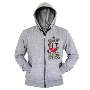 Hoodie Zipper Just Melons
