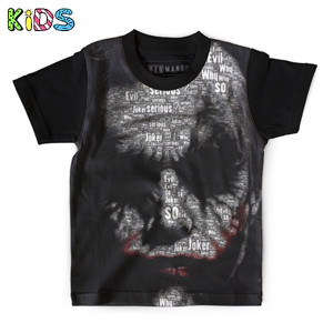 Kaos Anak Full-Print Baju Kaos Anak Wajah Serius