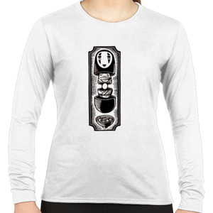 Kaos Kaonashi makan bakso - Spirited Away