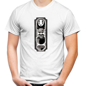Kaos Kaonashi makan bakso - Spirited Away