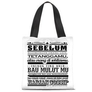 Tas Tote Fullprint TOTE BAG-anti gibah